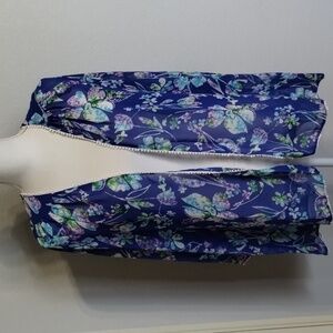 Forever 21 women's size small kimono/duster swim cover blue green purple white